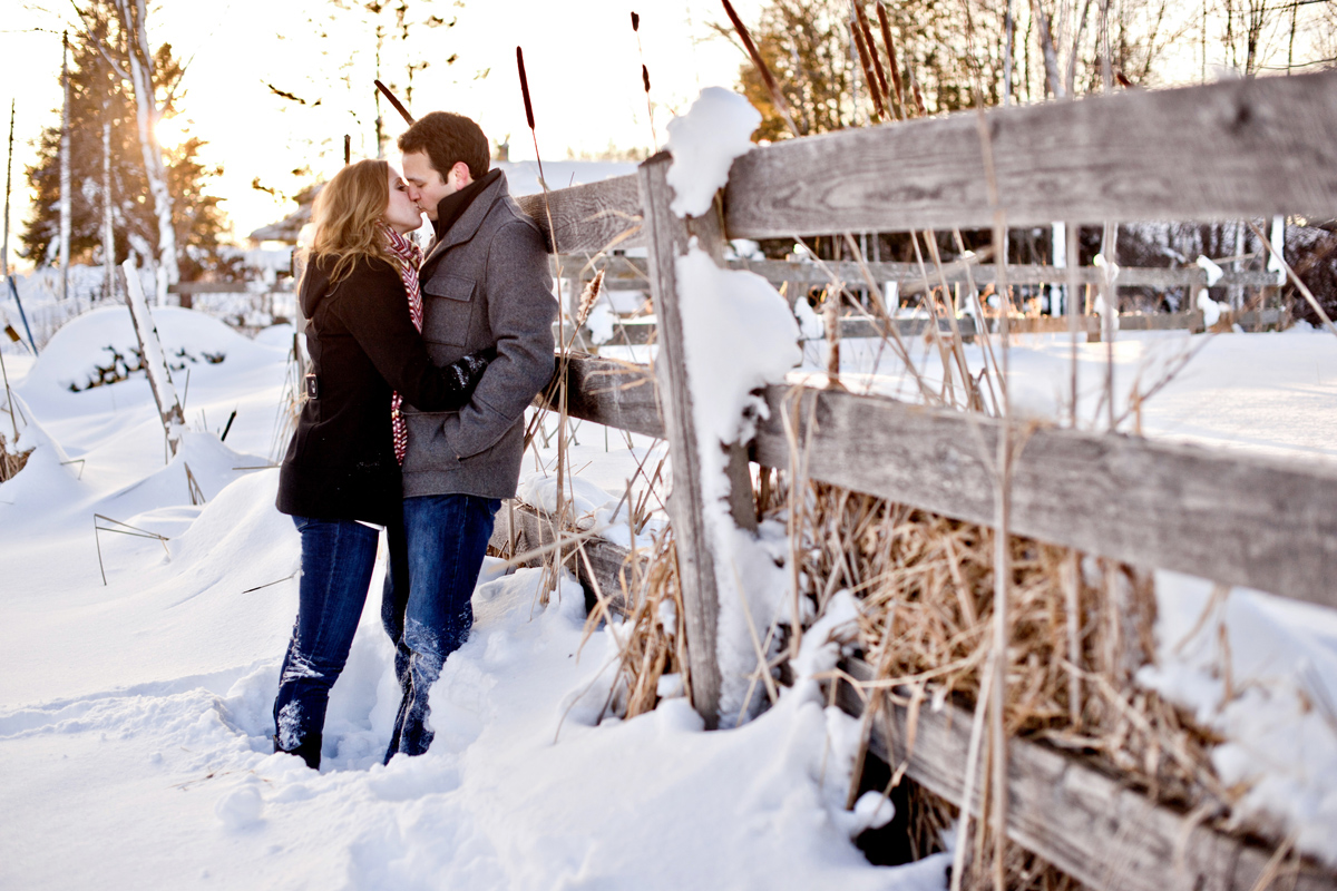 winter, engagement, ottawa, rustic, snow, kemptville