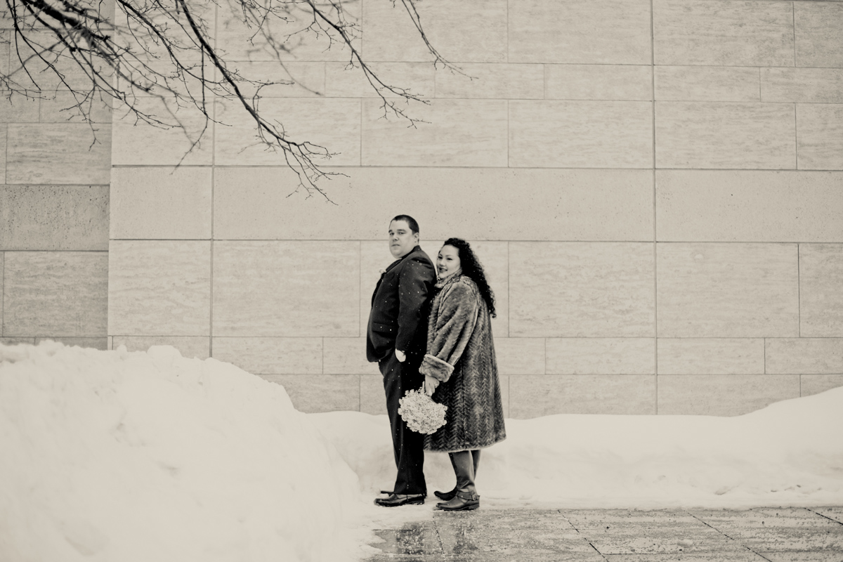 winter, wedding, ottawa, downtown, city hall, snow