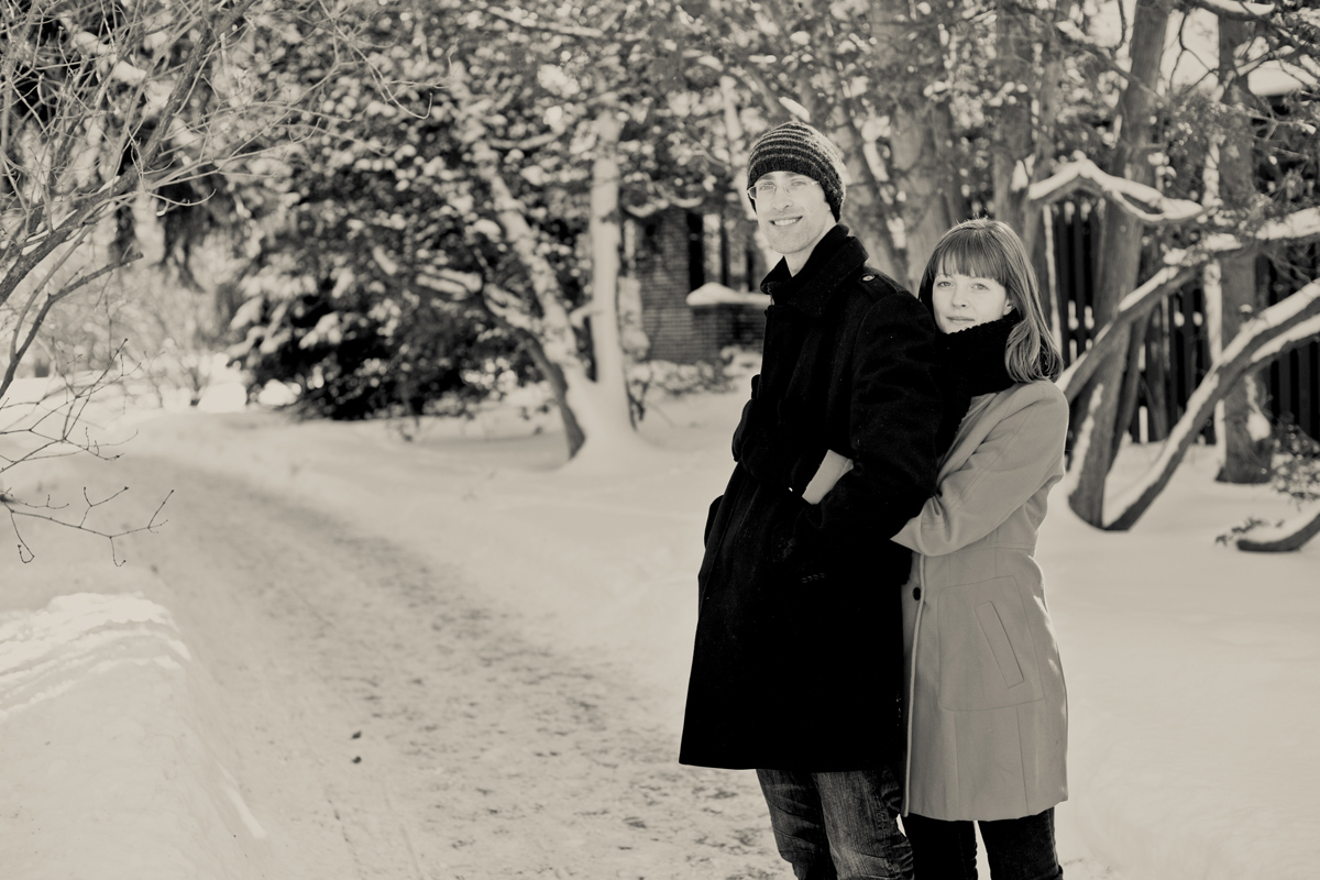 snow, winter, engagement, ottawa, rustic