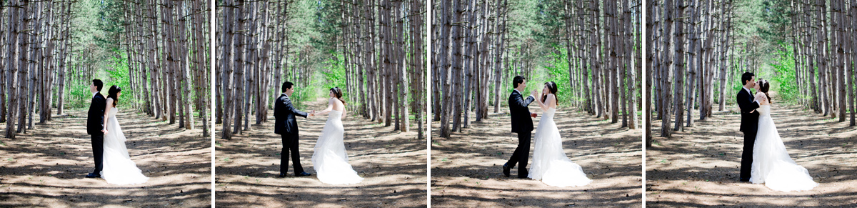ottawa, wedding, natural light, summer, trees, first look